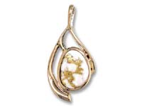 Gold Quartz Pendant
