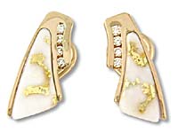 Gold Quartz Earrings