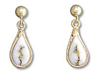 Gold Quartz Earrings