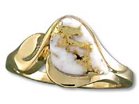 Gold Quartz Ladies Ring