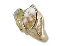 Gold Quartz Ladies Ring