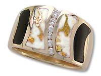 Gold Quartz Ladies Ring