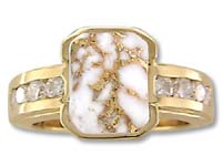 Gold Quartz Ladies Ring