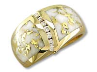 Gold Quartz Ladies Ring