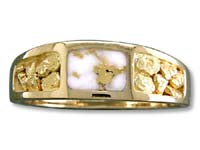 Gold Quartz Men's Ring