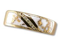 Gold Quartz Men's Ring