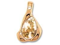 Gold Quartz Pendant