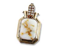 Gold Quartz Pendant