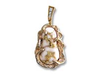 Gold Quartz Pendant