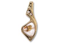 Gold Quartz Pendant