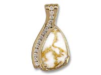 Gold Quartz Pendant