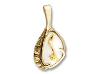 Gold Quartz Pendant